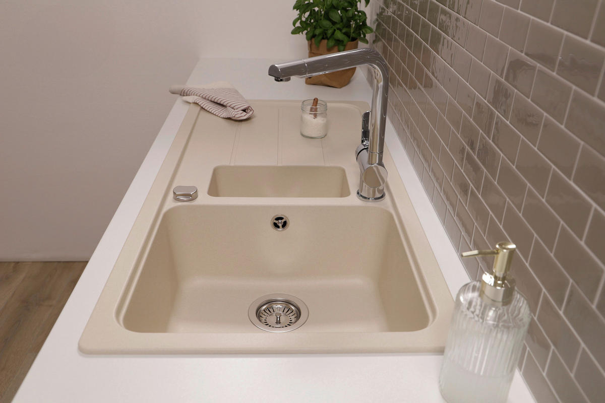 DISKHO AUSTIN100X501,5BV  - cremefärgad, Design, sten (100/20/50cm) - Respekta