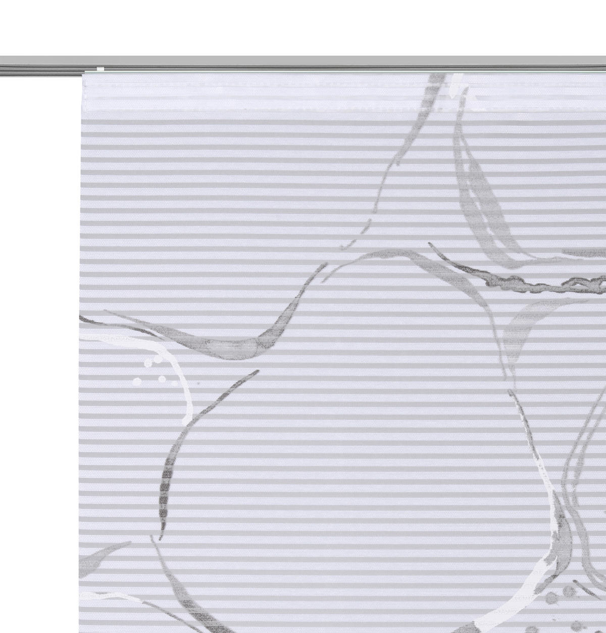 FLÄCHENVORHANG   halbtransparent  60/255 cm   - Dunkelgrau/Weiß, KONVENTIONELL, Textil (60/255cm) - Novel