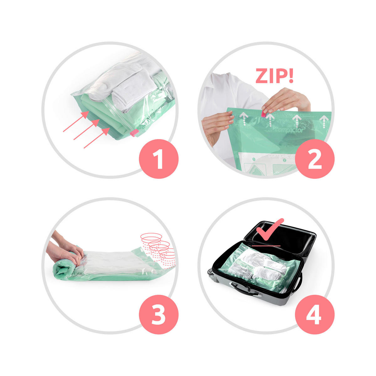 TAŠKA NA USCHOVÁNÍ - světle zelená, Basics, plast (55/70cm)