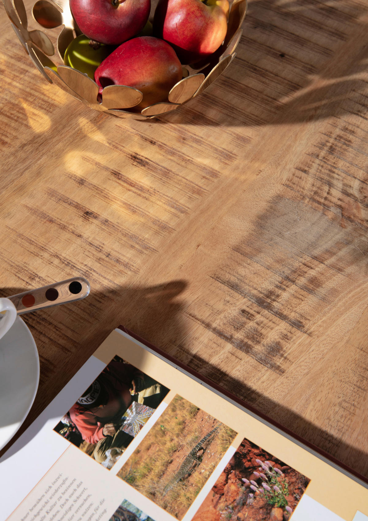 ESSTISCH in Metall, Holz 220/100/78 cm  - Schwarz/Naturfarben, MODERN, Holz/Metall (220/100/78cm) - Livetastic