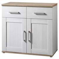 KOMMODE  in 93/89/46 cm  - Silberfarben/Lärchefarben, KONVENTIONELL, Holzwerkstoff/Kunststoff (93/89/46cm) - Xora