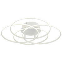 DECKENLEUCHTE 55 W  51,5/11,4 cm    - Weiß, MODERN, Kunststoff/Metall (51,5/11,4cm) - Novel