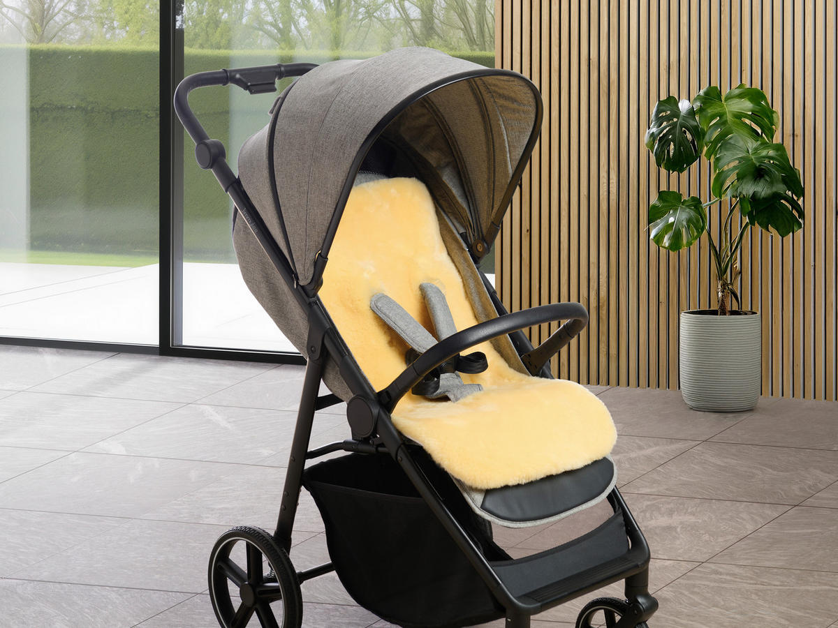 KINDERWAGENEINLAGE - Weiß, Basics, Leder (38/75cm) - Jimmylee