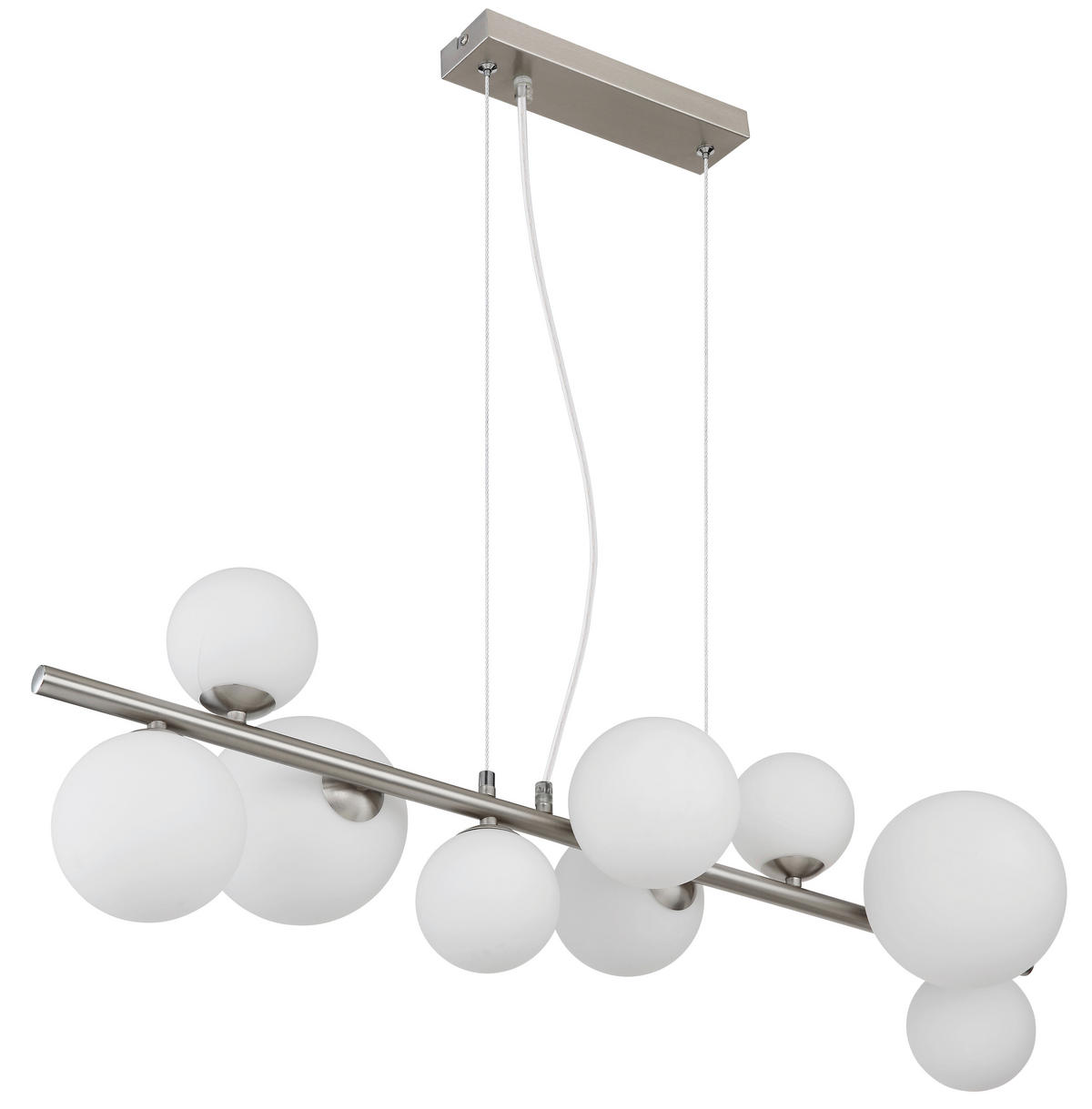 LED FÜGGŐLÁMPA 87/34,5/120 cm  - opál/áttetsző, Konventionell, műanyag/Üveg (87/34,5/120cm) - Globo