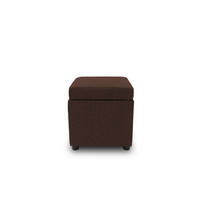 HOCKER Webstoff Dunkelbraun  - Dunkelbraun/Schwarz, Design, Kunststoff/Textil (45/47/45cm) - LOOKS by W.Joop