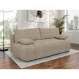 BOXSPRINGSOFA in Chenille Beige  - Beige/Schwarz, MODERN, Kunststoff/Textil (210/72/105cm) - Cantus