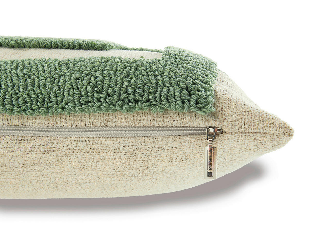 KISSENHÜLLE MR-Slow grün 45/45 cm  - Salbeigrün/Naturfarben, Design, Textil (45/45cm) - Musterring