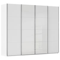 SCHWEBETÜRENSCHRANK 271/223/68 cm,  in Weiß, 4 Tür(en)  - Chromfarben/Weiß, KONVENTIONELL, Glas/Holzwerkstoff (271/223/68cm) - Novel