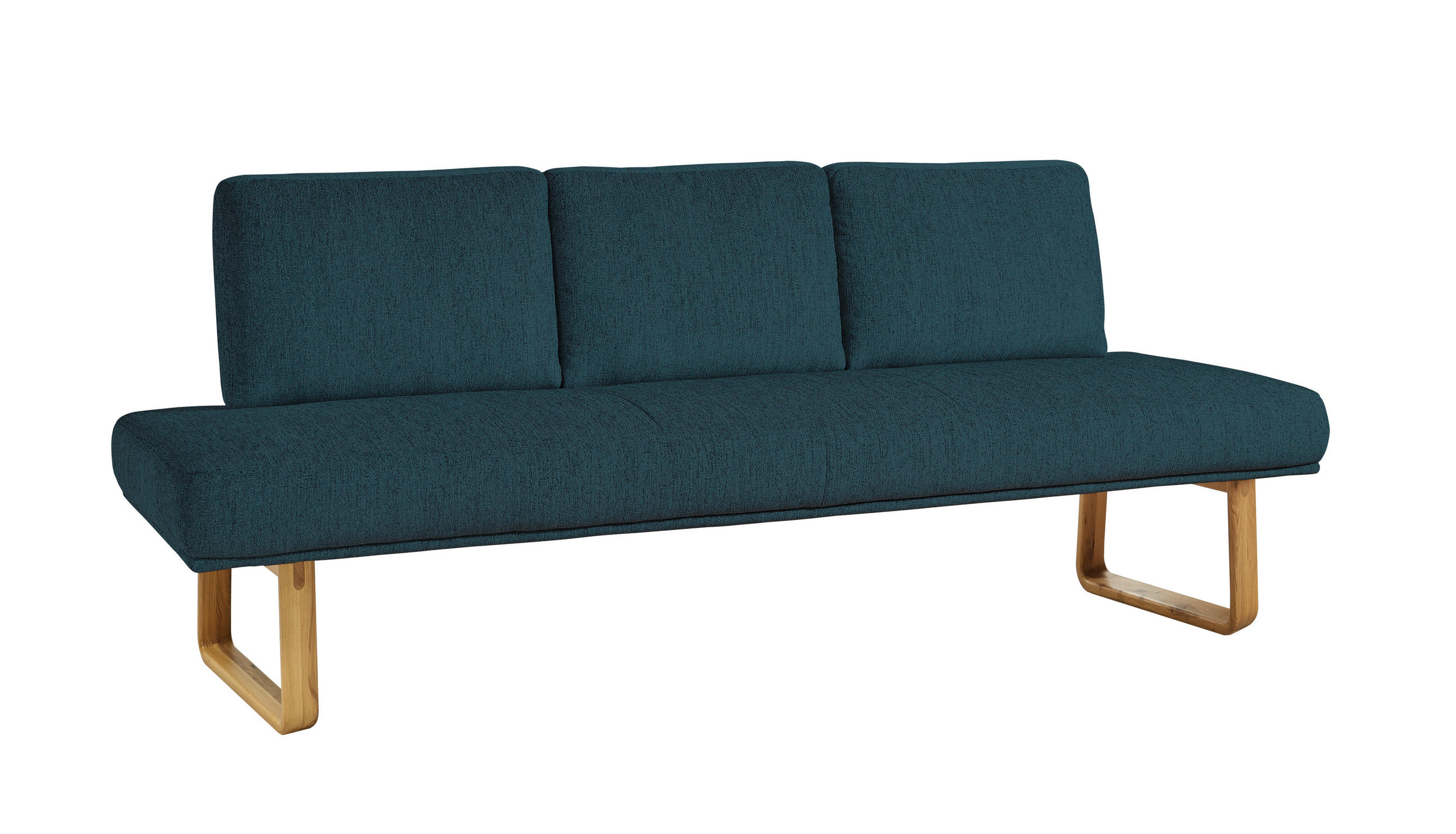 SITZBANK 209/92/78 cm  in Dunkelblau  - Eichefarben/Dunkelblau, Design, Holz/Textil (209/92/78cm) - Dieter Knoll