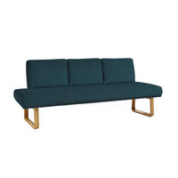 SITZBANK 209/92/78 cm  in Dunkelblau  - Eichefarben/Dunkelblau, Design, Holz/Textil (209/92/78cm) - Dieter Knoll