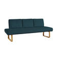 SITZBANK 224/92/78 cm  in Dunkelblau  - Eichefarben/Dunkelblau, Design, Holz/Textil (224/92/78cm) - Dieter Knoll