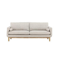 3-SITZER-SOFA Beige  - Beige, MODERN, Holz/Textil (214/90/88cm) - Livetastic
