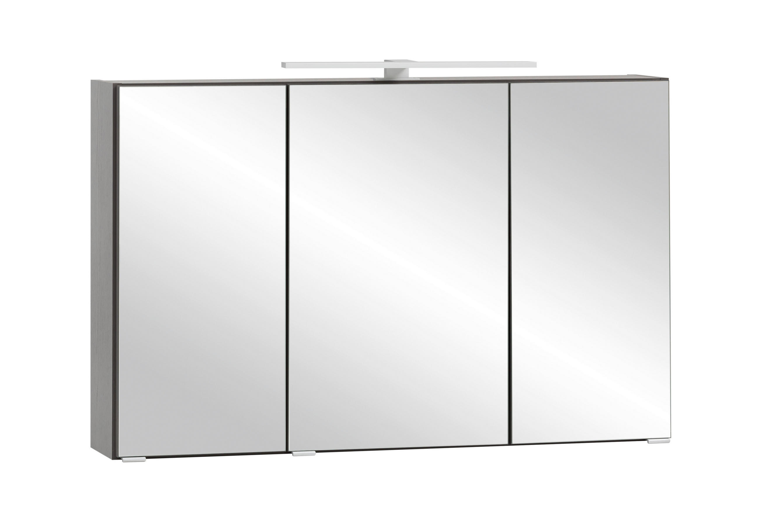 SPIEGELSCHRANK 100/64/20 cm  - Graphitfarben, Natur, Holzwerkstoff (100/64/20cm) - Xora
