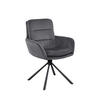 DREHSTUHL Cord Dunkelgrau  - Dunkelgrau/Schwarz, MODERN, Textil/Metall (60/89/64cm) - Livetastic