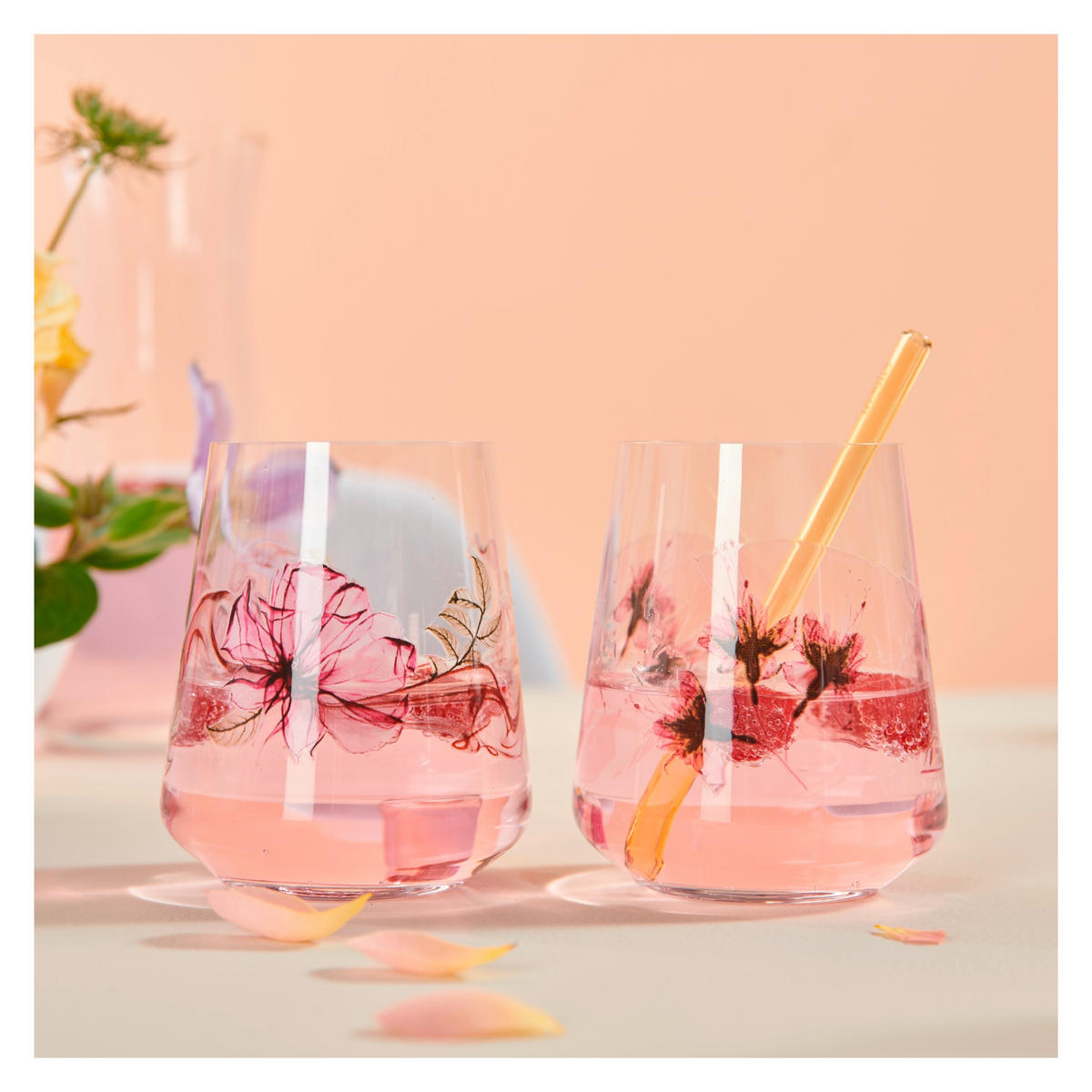 WASSERGLAS 510 ml 2-teilig  - Beere/Rosa, LIFESTYLE, Glas (9,3/9,3/11cm) - Ritzenhoff