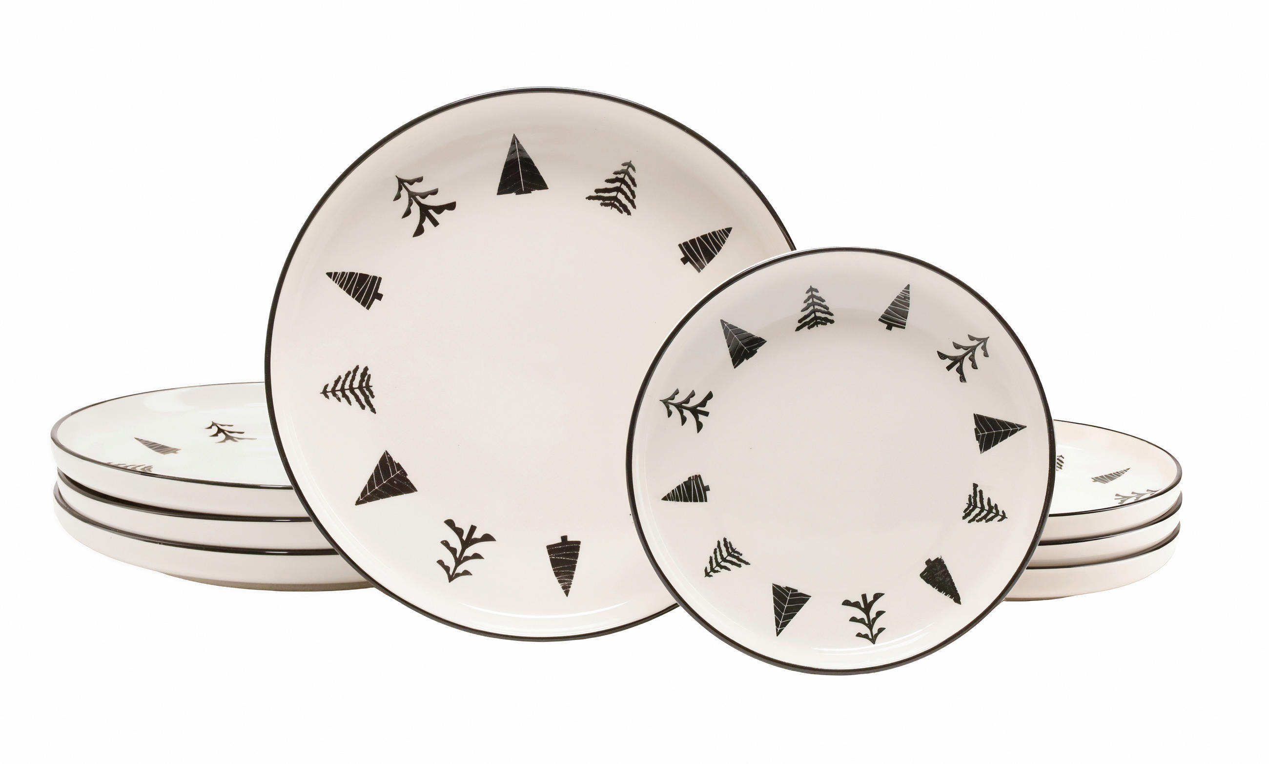 Creatable JÍDELNÍ SOUPRAVA Nordic Christmas Black 8dílné