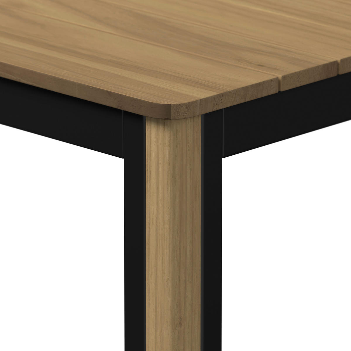 GARTENTISCH  - Schwarz/Teakfarben, MODERN, Holz/Metall (180/90/75cm) - Ambia Garden