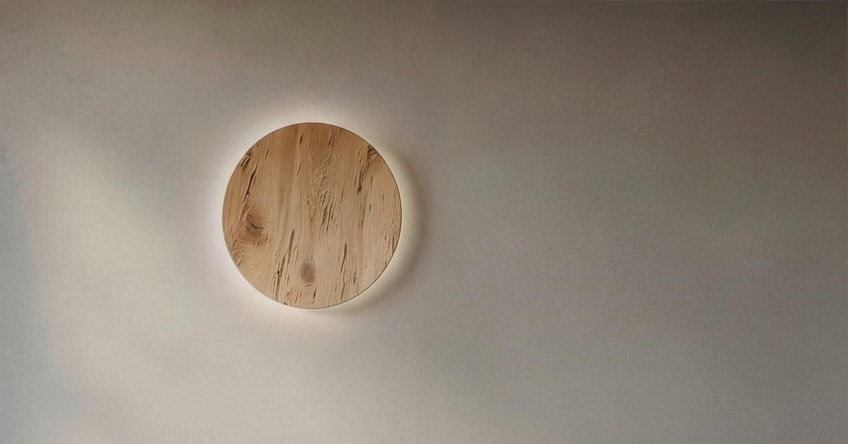 LED-WANDLEUCHTE Luna 40 cm  - Wildeiche, Natur, Holz (40cm) - Ambiente