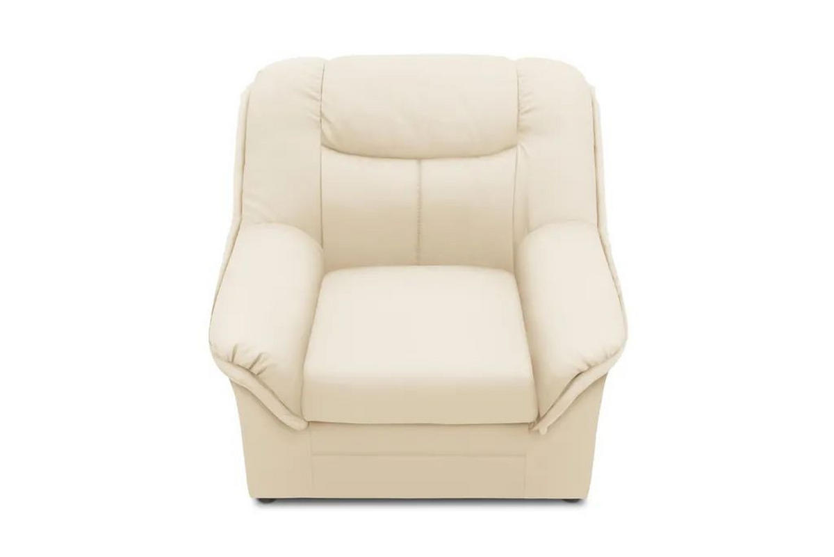 SESSEL in Lederlook Beige  - Beige/Schwarz, KONVENTIONELL, Kunststoff/Textil (95/89/90cm) - MID.YOU