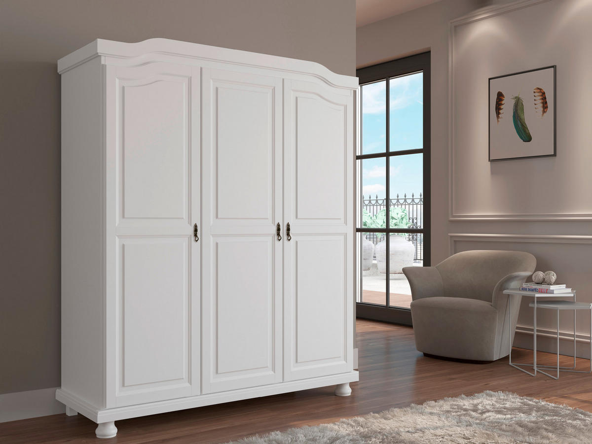 DREHTÜRENSCHRANK  in Weiß  - Weiß, LIFESTYLE, Holz/Holzwerkstoff (150/180/56cm) - MID.YOU