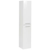 HOCHSCHRANK 30/159/32 cm  - Silberfarben/Weiß, MODERN, Glas/Holzwerkstoff (30/159/32cm) - MID.YOU