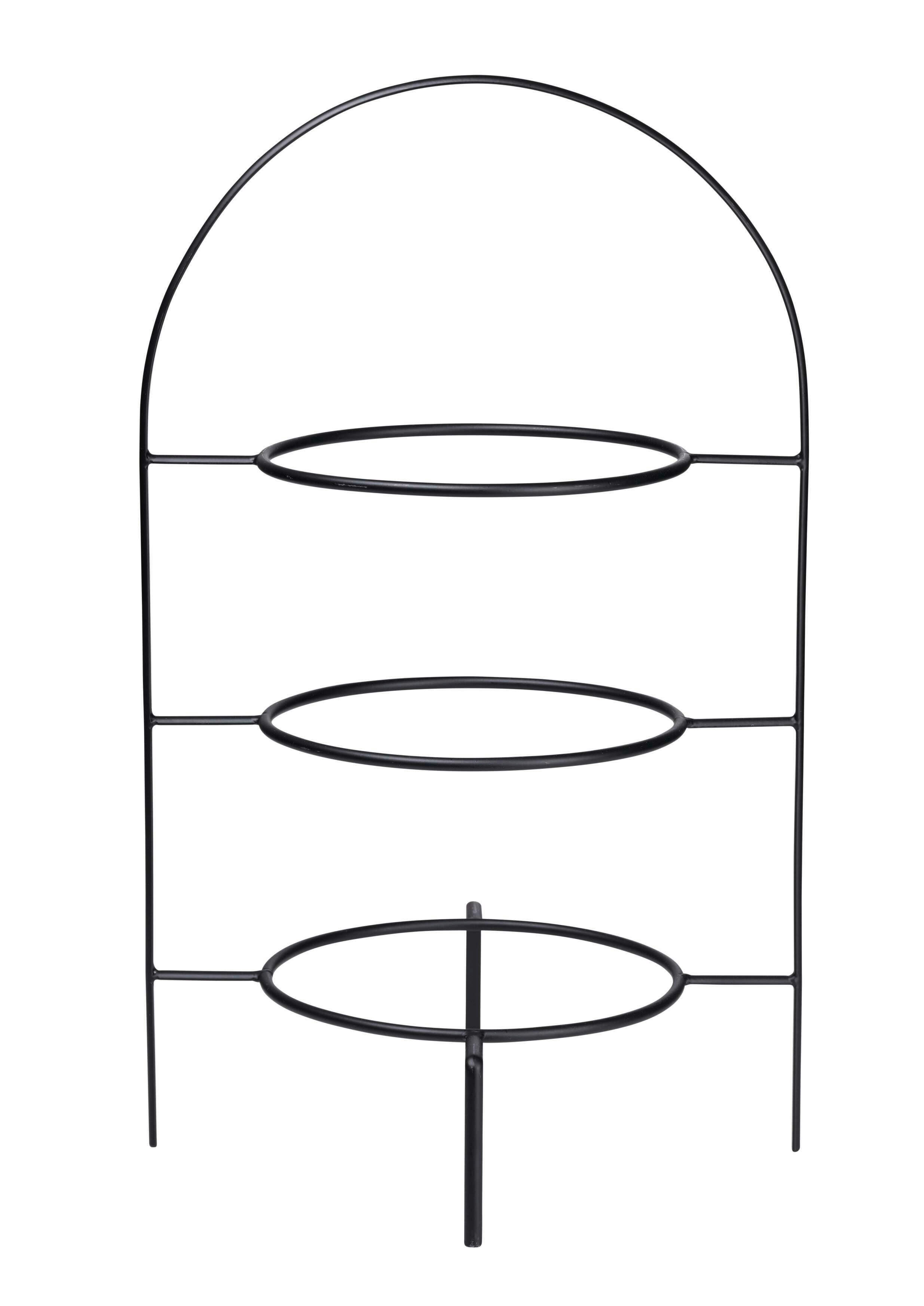 ETAGERE 3-stöckig - Schwarz, Design, Metall (27/49cm) - ASA
