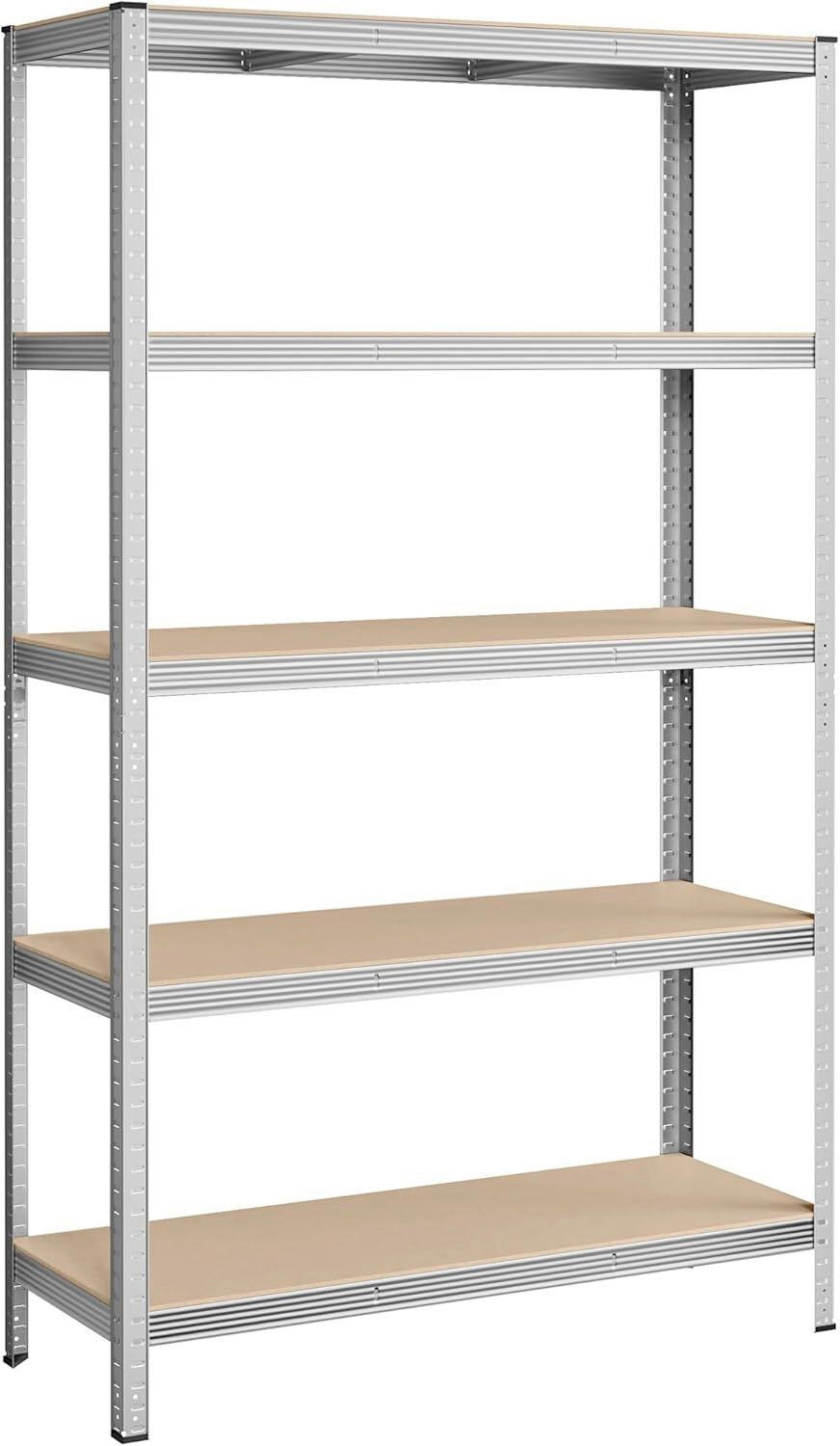SCHWERLASTREGAL  - Silberfarben/Naturfarben, Basics, Holzwerkstoff/Metall (120/200/60cm)