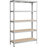 SCHWERLASTREGAL  - Silberfarben/Naturfarben, Basics, Holzwerkstoff/Metall (120/200/60cm)