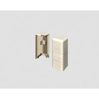 AUßENECKE - Eichefarben/Grau, KONVENTIONELL, Kunststoff (1.6/0.7/5.9cm) - Egger Holzwerkstoffe