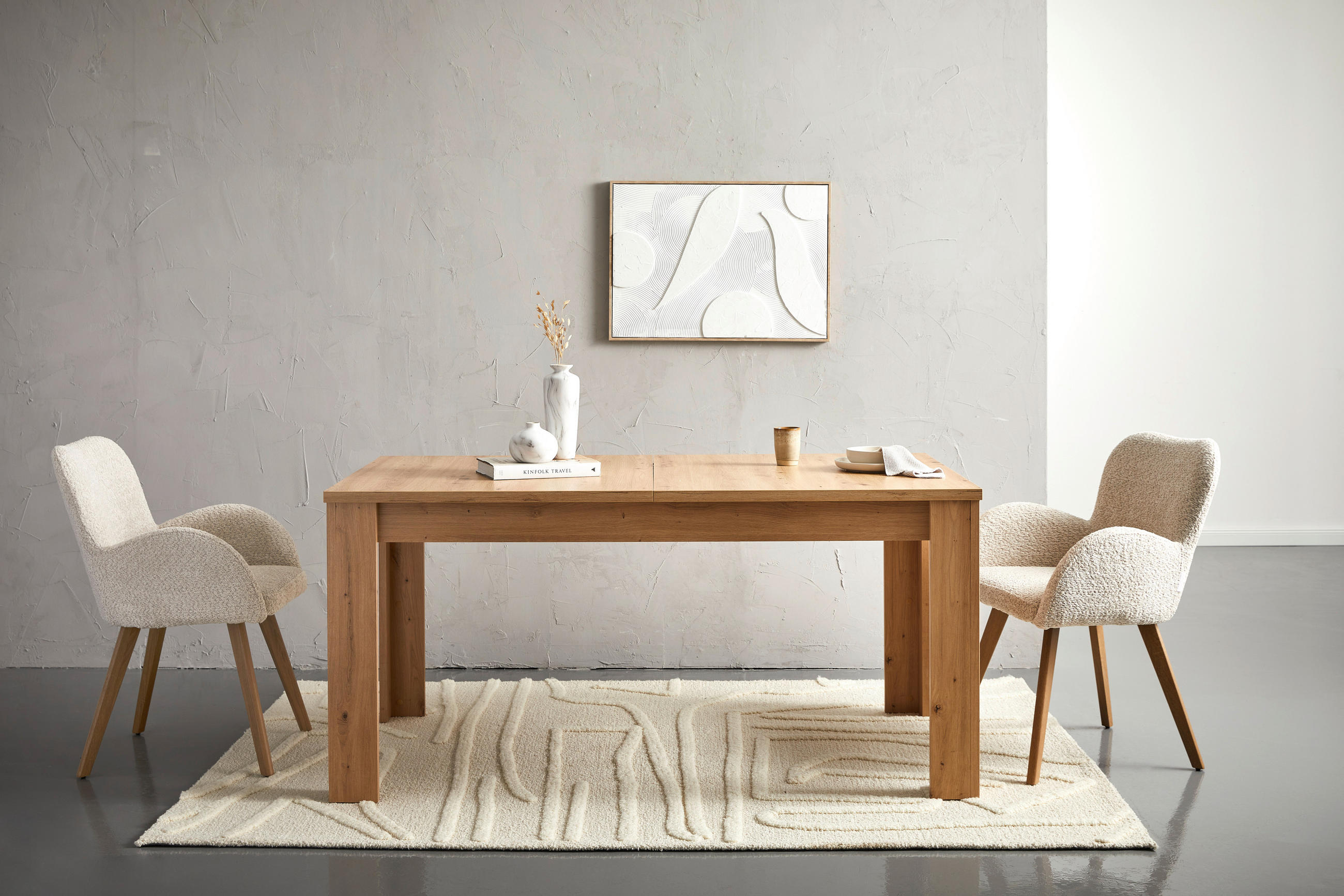 ESSTISCH Eiche Artisan rechteckig  ausziehbar  - Eiche Artisan, MODERN, Holzwerkstoff (160-240/90/76cm) - Hom`in
