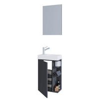 GÄSTEBAD - Anthrazit/Weiß, MODERN, Glas/Keramik (40cm) - MID.YOU