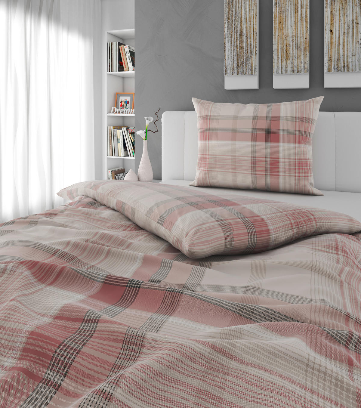 POVLEČENÍ, satén, červená, 140/200 cm - červená, Konvenční, textil (140/200cm) - Esposa