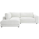 ECKSOFA  in Cord Weiß  224/265 cm  - Schwarz/Weiß, Design, Kunststoff/Textil (224/265cm) - Hom`in