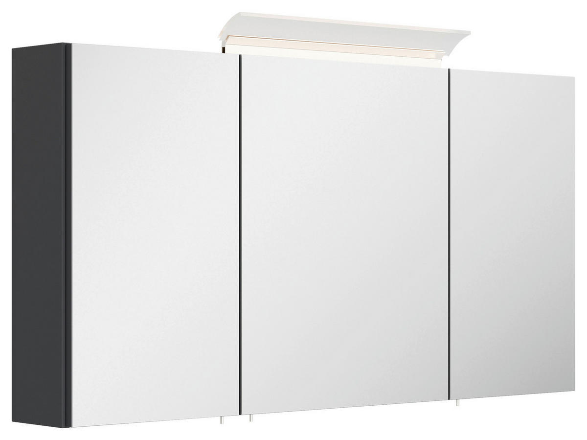 BADEZIMMER 2-teilig  in 100 cm  - Graphitfarben/Weiß, Basics, Keramik/Holzwerkstoff (100cm) - MID.YOU