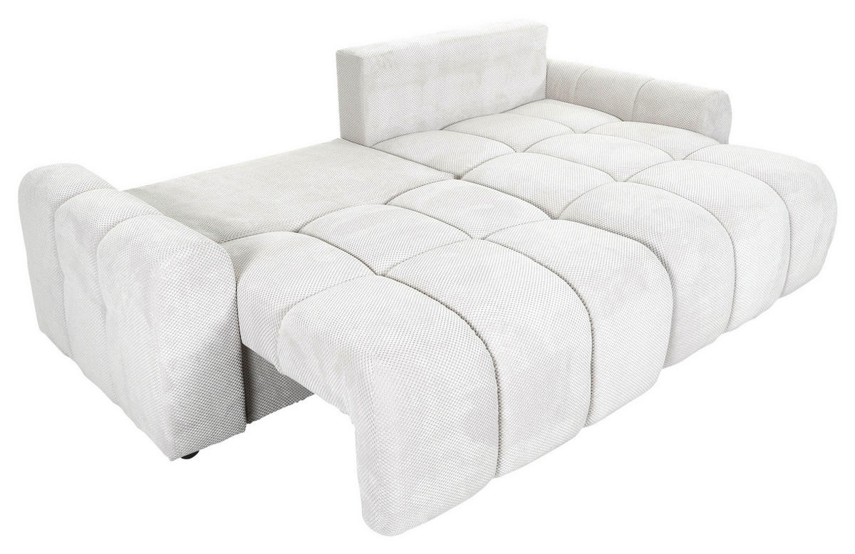 ECKSOFA in Flachgewebe Naturfarben  - Schwarz/Naturfarben, Konventionell, Kunststoff/Textil (256/157cm) - Carryhome