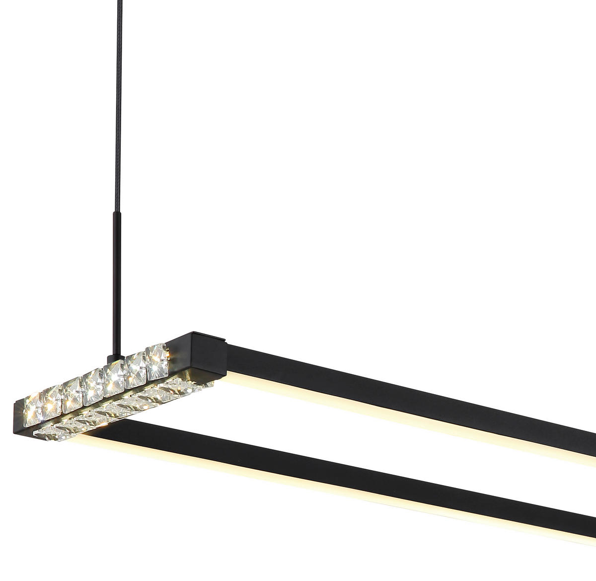 LED-HÄNGELEUCHTE 102,5/20,6/150 cm    - Klar/Weiss, Design, Kunststoff/Metall (102,5/20,6/150cm) - Globo