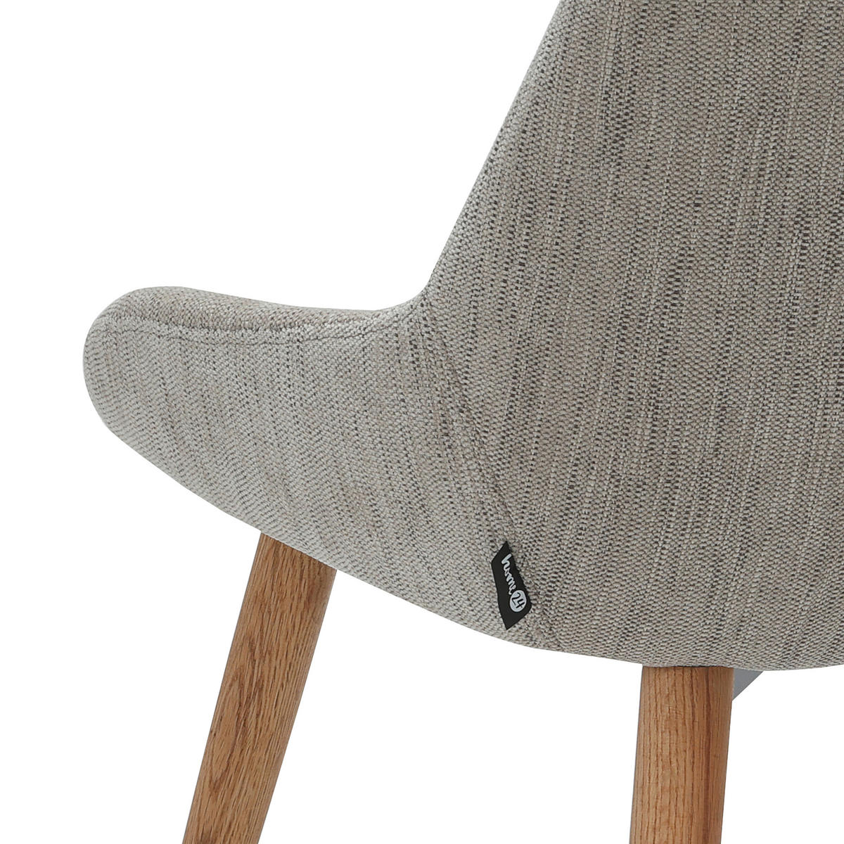 STUHL   Chenille  - Beige/Naturfarben, Modern, Holz/Textil (52/81/56,5cm) - home24