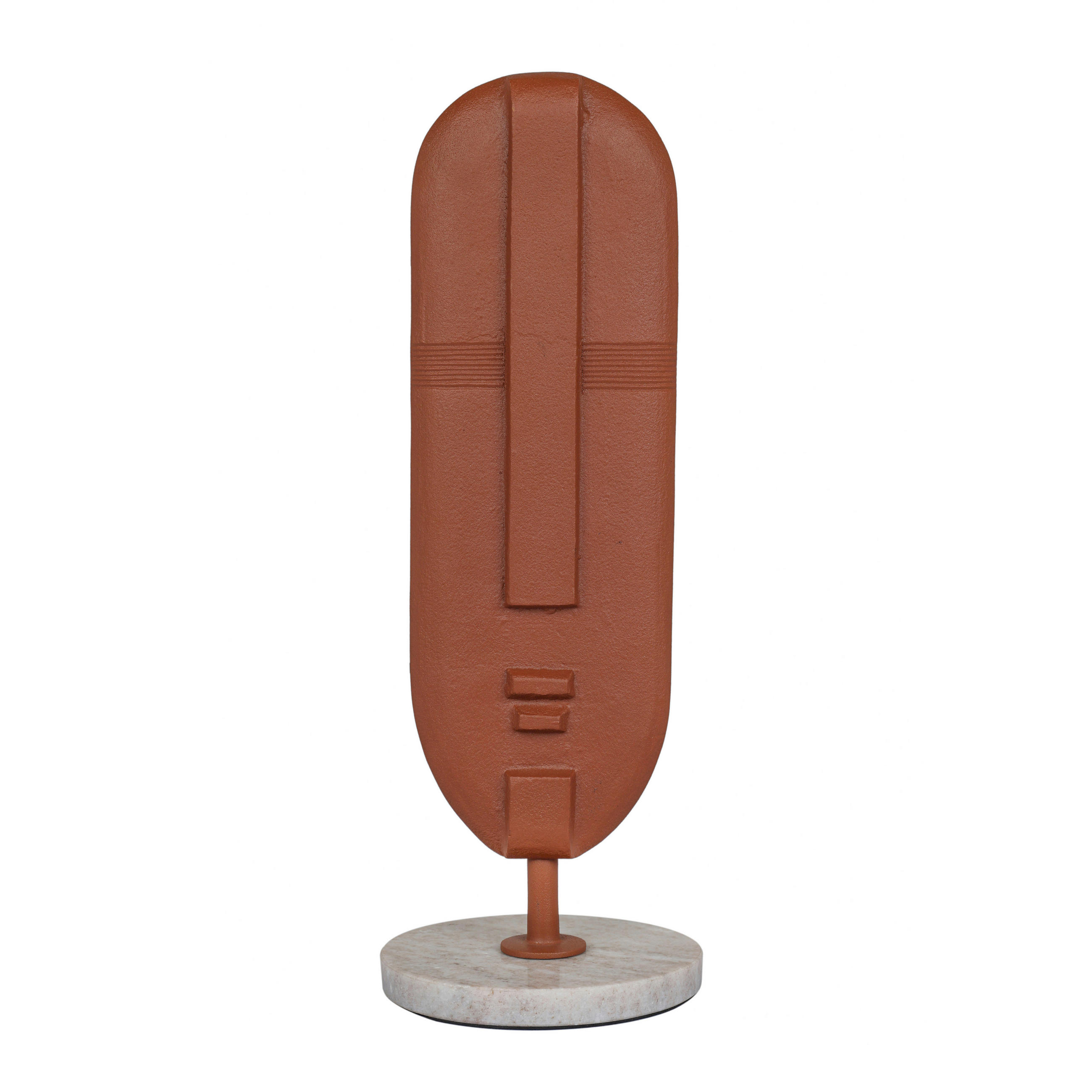 SKULPTUR - Braun, Basics, Stein/Metall (13/37/13cm)