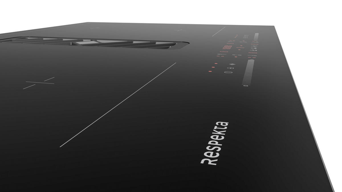 HÄLL MED INBYGGD KÖKSFLÄKT 2300630835201-45  - svart, Basics, glas (83/20/51,5cm) - Respekta