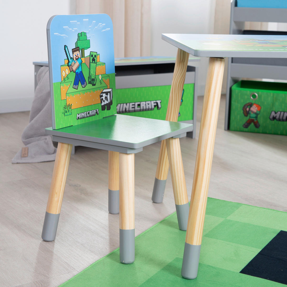 OTROŠKA SEDEŽNA GARNITURA  MINECRAFT        večbarvno  - večbarvno, Moderno, leseni material/les (60kg) - Minecraft