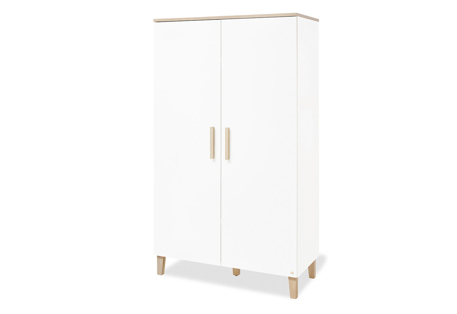 BABYKLEIDERSCHRANK LUMI  - Eichefarben/Weiß, Design, Holz/Holzwerkstoff (135/189/56cm) - Pinolino