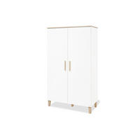 BABYKLEIDERSCHRANK LUMI  - Eichefarben/Weiß, Design, Holz/Holzwerkstoff (135/189/56cm) - Pinolino