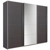 SCHWEBETÜRENSCHRANK  in Dunkelgrau  - Chromfarben/Dunkelgrau, Design, Glas/Holzwerkstoff (270/230/62cm) - Xora