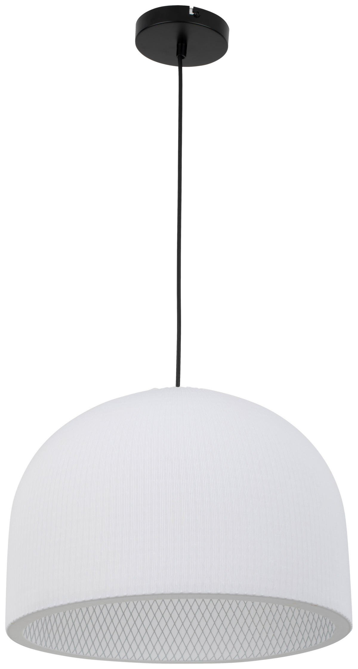 HÄNGELEUCHTE 40/120 cm  - Weiß, Design, Textil/Metall (40/120cm) - Collet's Monde