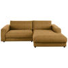 ECKSOFA in Chenille Hellgrün, Goldfarben  - Goldfarben/Schwarz, Design, Kunststoff/Textil (270/190cm) - Lomoco