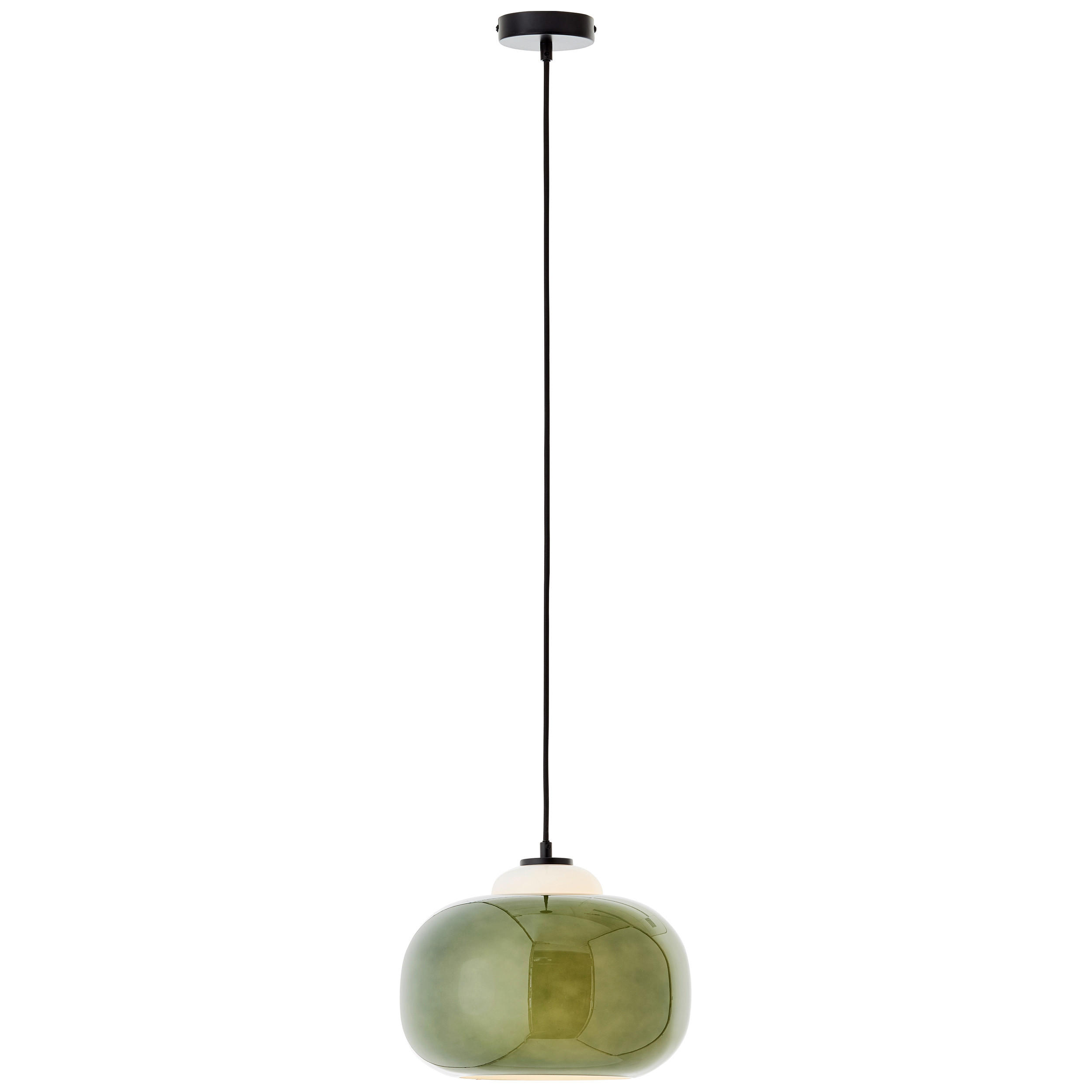 PENDELLEUCHTE 30/30/128,5 cm    - Grün, Design, Glas/Metall (30/30/128,5cm) - Brilliant