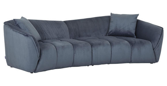 BIGSOFA Plüsch Petrol  - Petrol/Schwarz, KONVENTIONELL, Kunststoff/Textil (250/75/107cm) - Carryhome