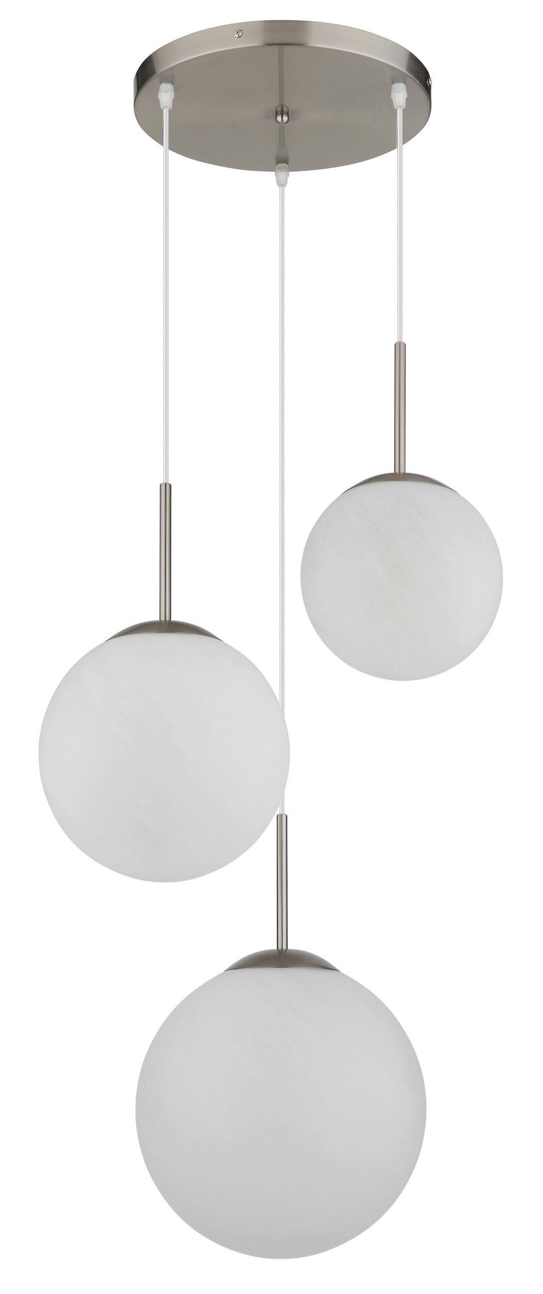 Globo Hängeleuchte Kop Opal, Nickel, Transparent 120 cm