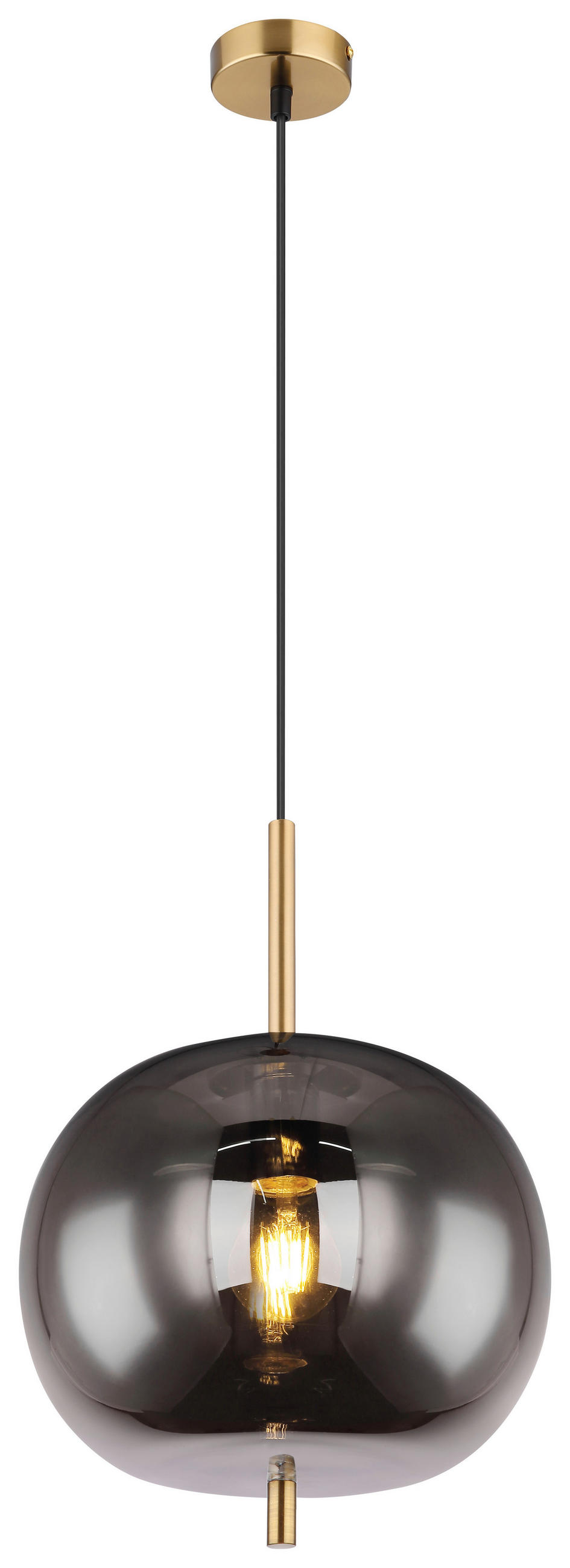 ZÁVĚSNÉ SVÍTIDLO, 30/120 cm  - barvy mosazi, Design, kov/sklo (30/120cm) - Globo
