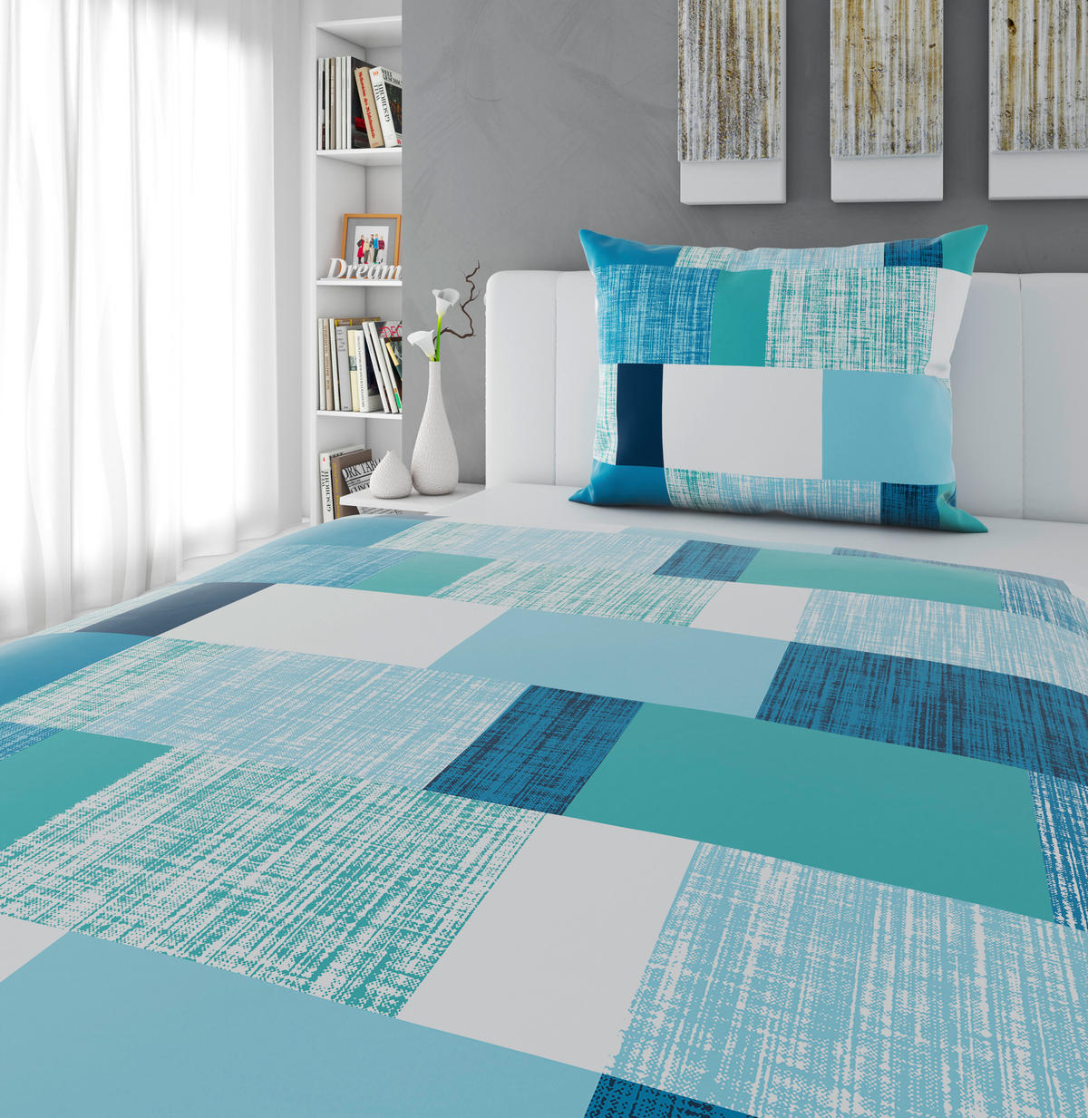 ÁGYNEMŰHUZAT-GARNITÚRA 140/200 cm  - kék, Konventionell, textil (140/200cm) - Esposa